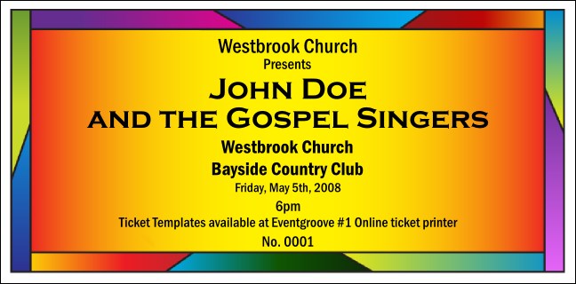 Colourful General Admission Ticket 002 Product Front