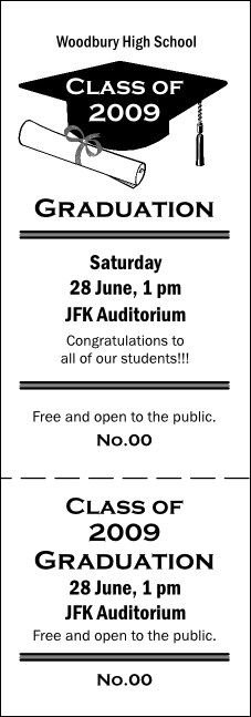 Graduation General Admission Ticket 001 Product Front