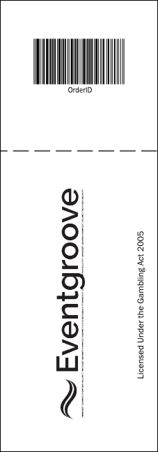 Modern Dance Black Raffle Ticket Product Back