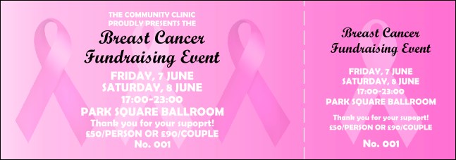 Pink Ribbon General Admission Ticket 001 Product Front