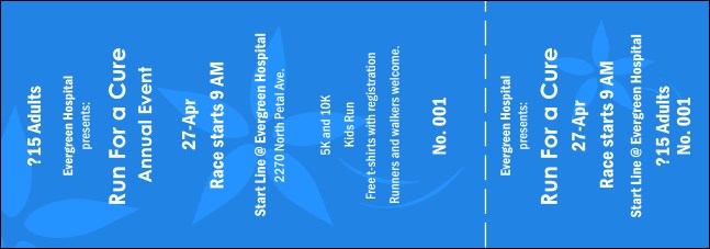 Blue Flowers General Admission Ticket Product Front