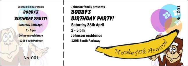 Monkey General Admission Ticket Product Front