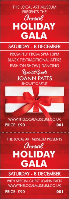 Holiday Gift Event Ticket Product Front