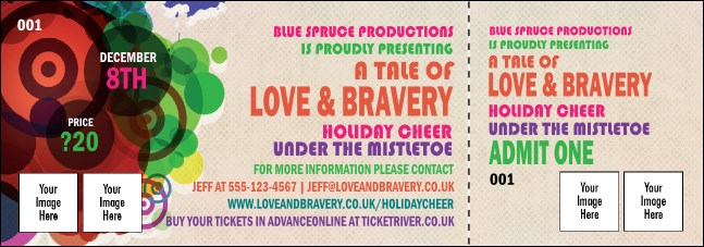 Colour Circles Event Ticket Product Front